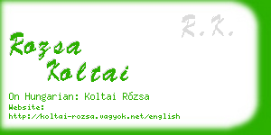 rozsa koltai business card